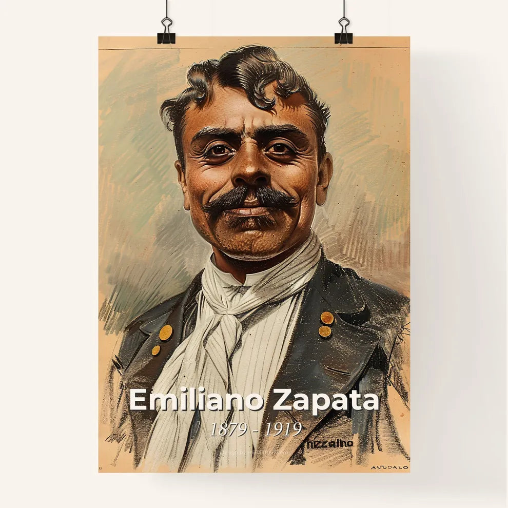 Vibrant Tribute to Emiliano Zapata Poster