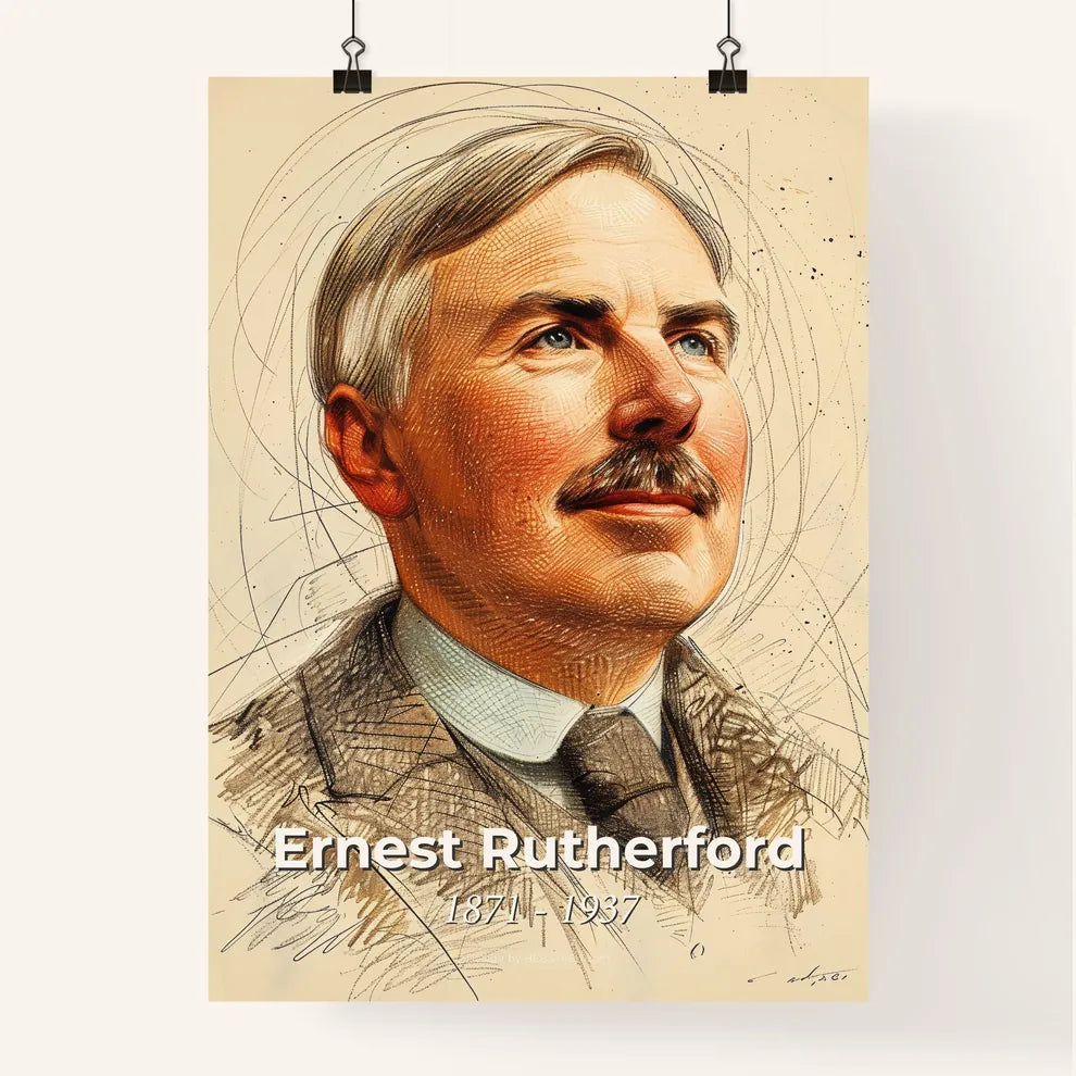Radiant Tribute to Ernest Rutherford Poster