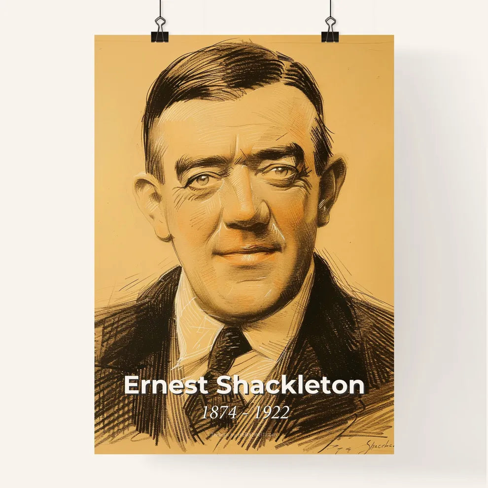 Elegant Tribute to Ernest Shackleton Poster