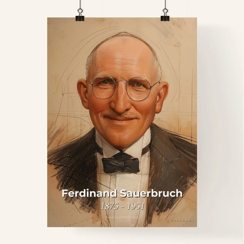 Radiant Portrait of Ferdinand Sauerbruch Poster