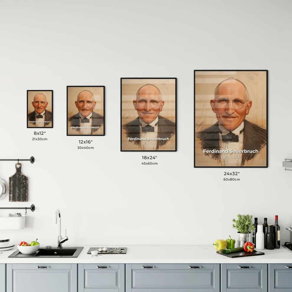 Radiant Portrait of Ferdinand Sauerbruch Size Chart