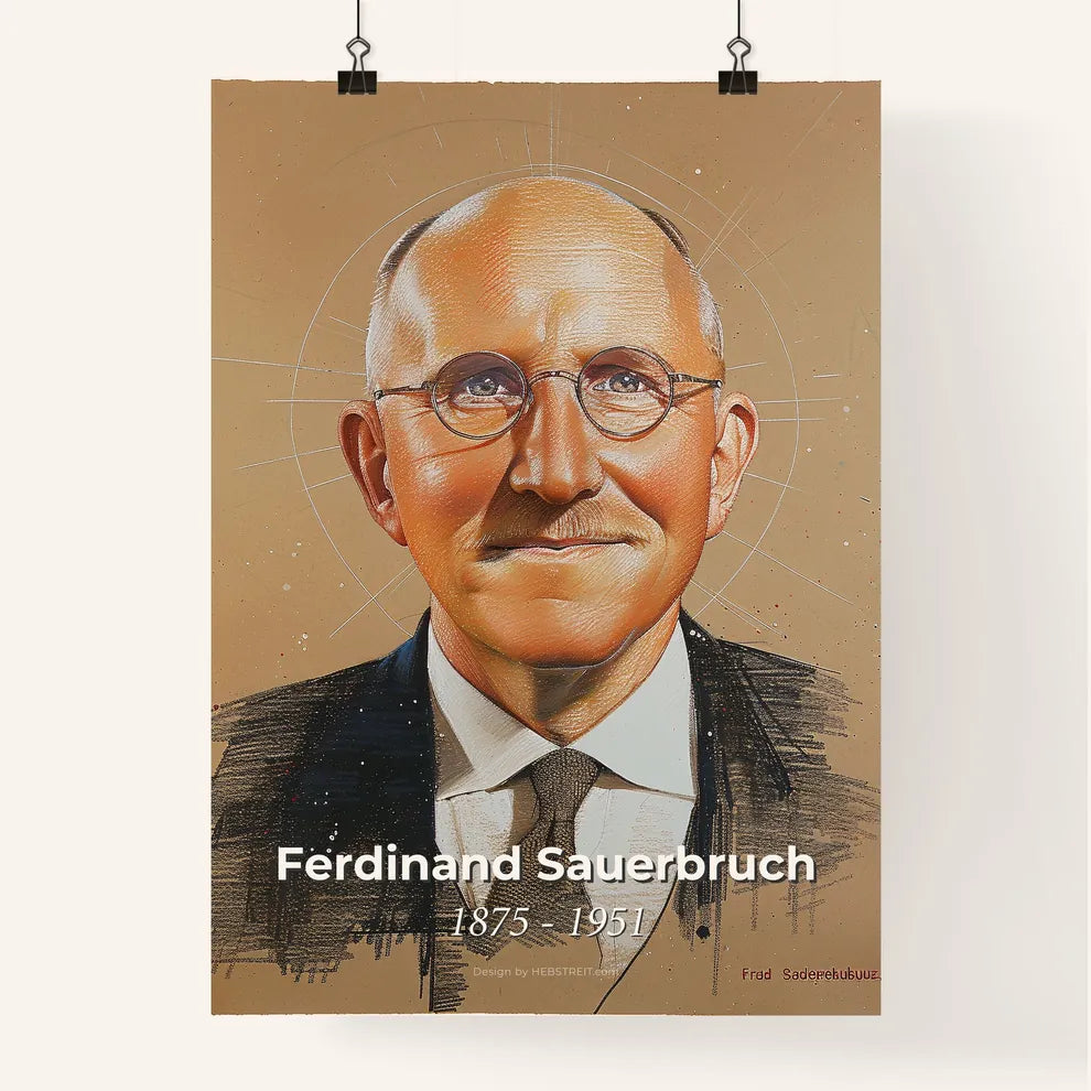 Elegant Portrait of Ferdinand Sauerbruch Poster