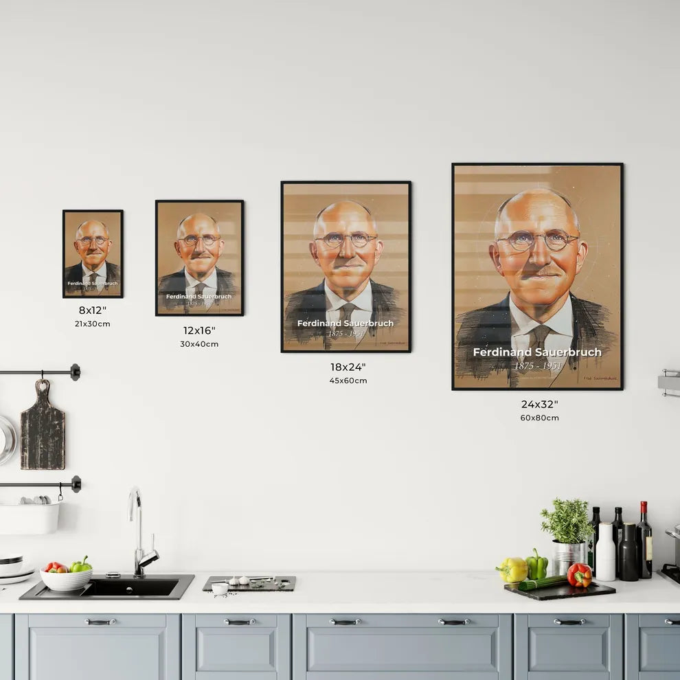 Elegant Portrait of Ferdinand Sauerbruch Size Chart