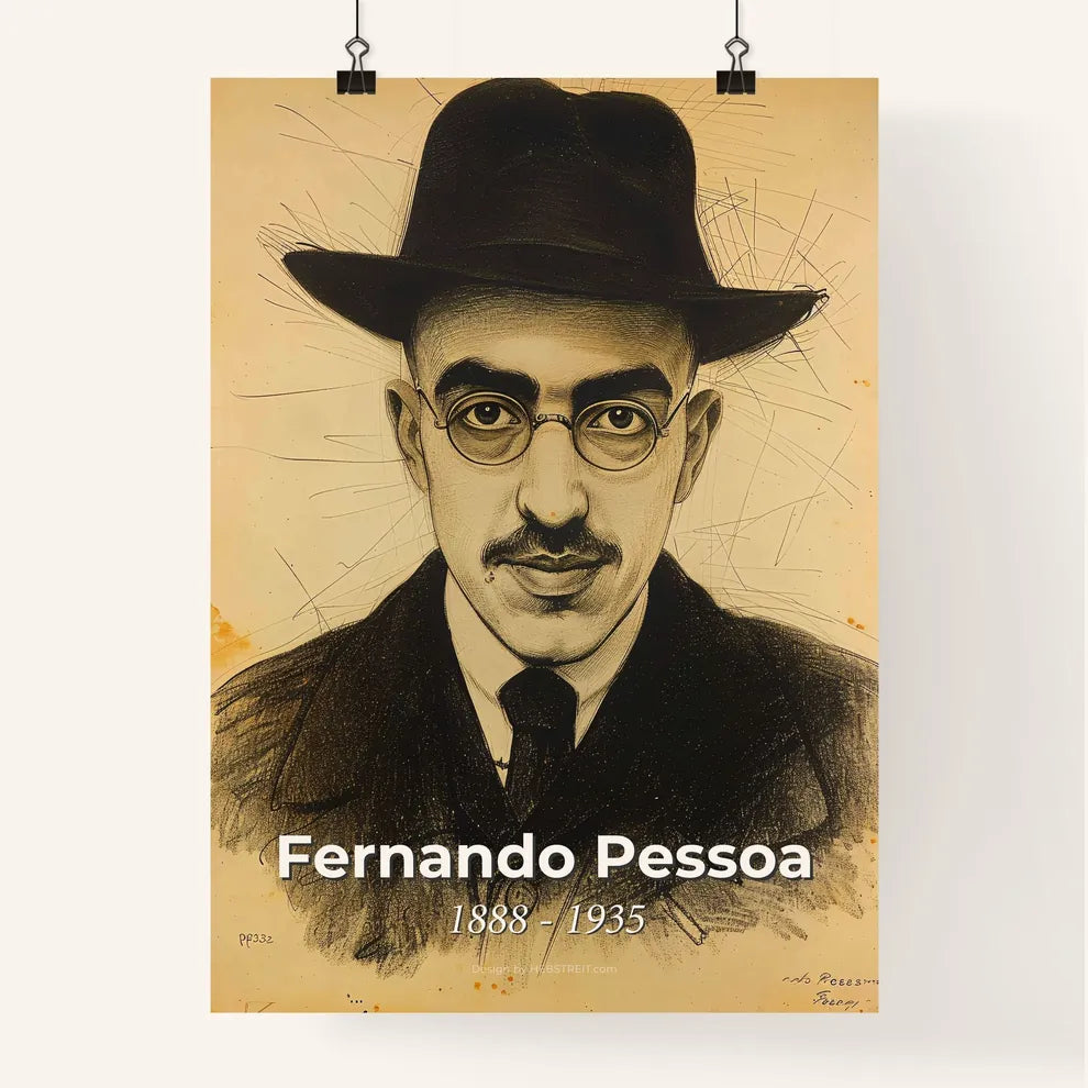 Elegant Portrait of Fernando Pessoa Poster