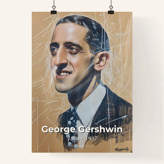 Iconic George Gershwin Tribute Poster