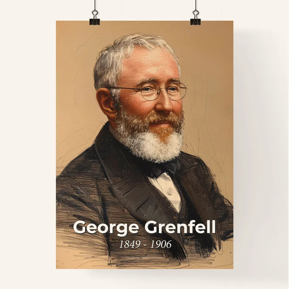 Captivating Portrait of George Grenfell Poster
