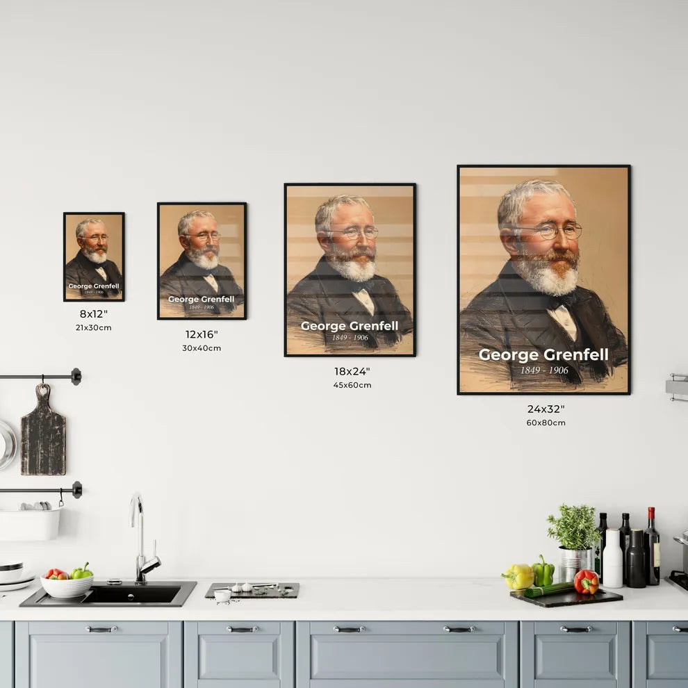 Captivating Portrait of George Grenfell Size Chart