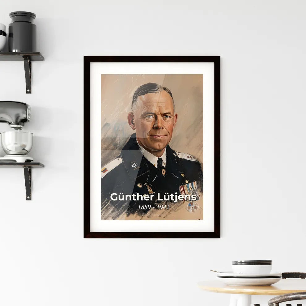 Elegant Portrait of Admiral Günther Lütjens Hangings