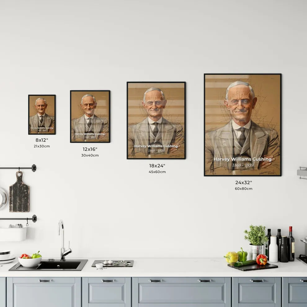 Radiant Portrait of Harvey Cushing Size Chart