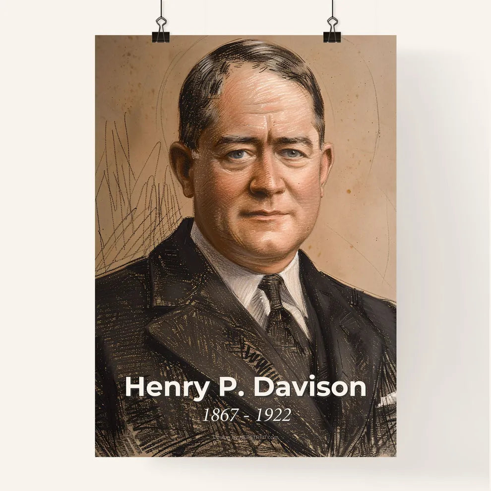 Elegant Portrait of Henry P. Davison Poster