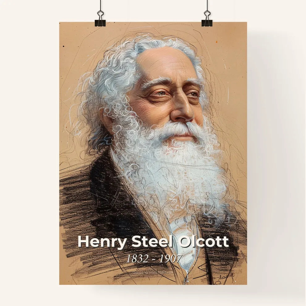Radiant Portrait of Henry Steel Olcott Poster