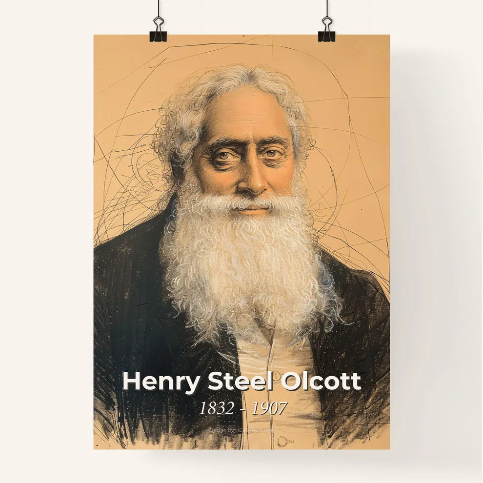 Vibrant Portrait of H. S. Olcott Poster