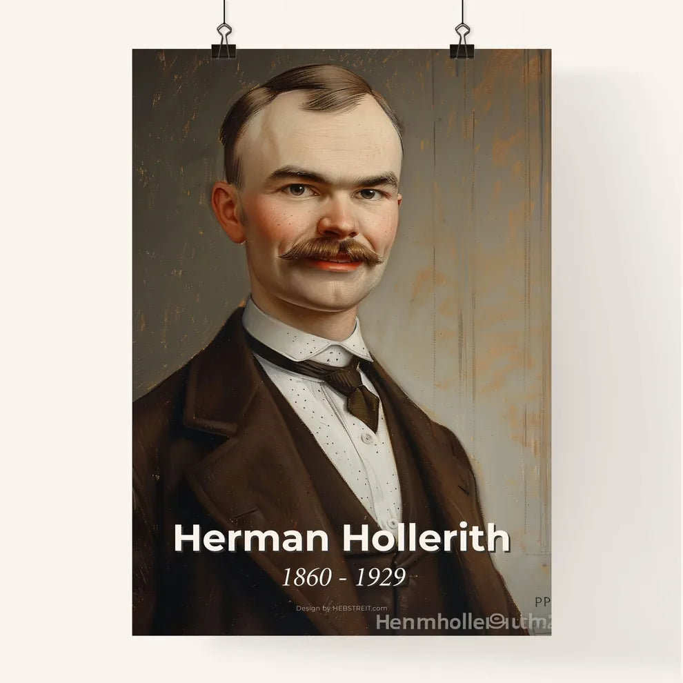 Elegant Portrait of Herman Hollerith Poster