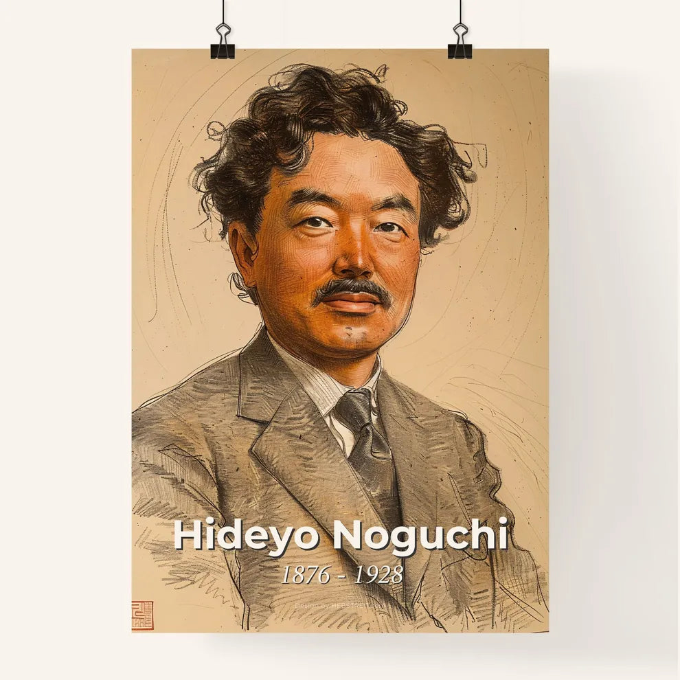 Elegant Portrait of Hideyo Noguchi Poster