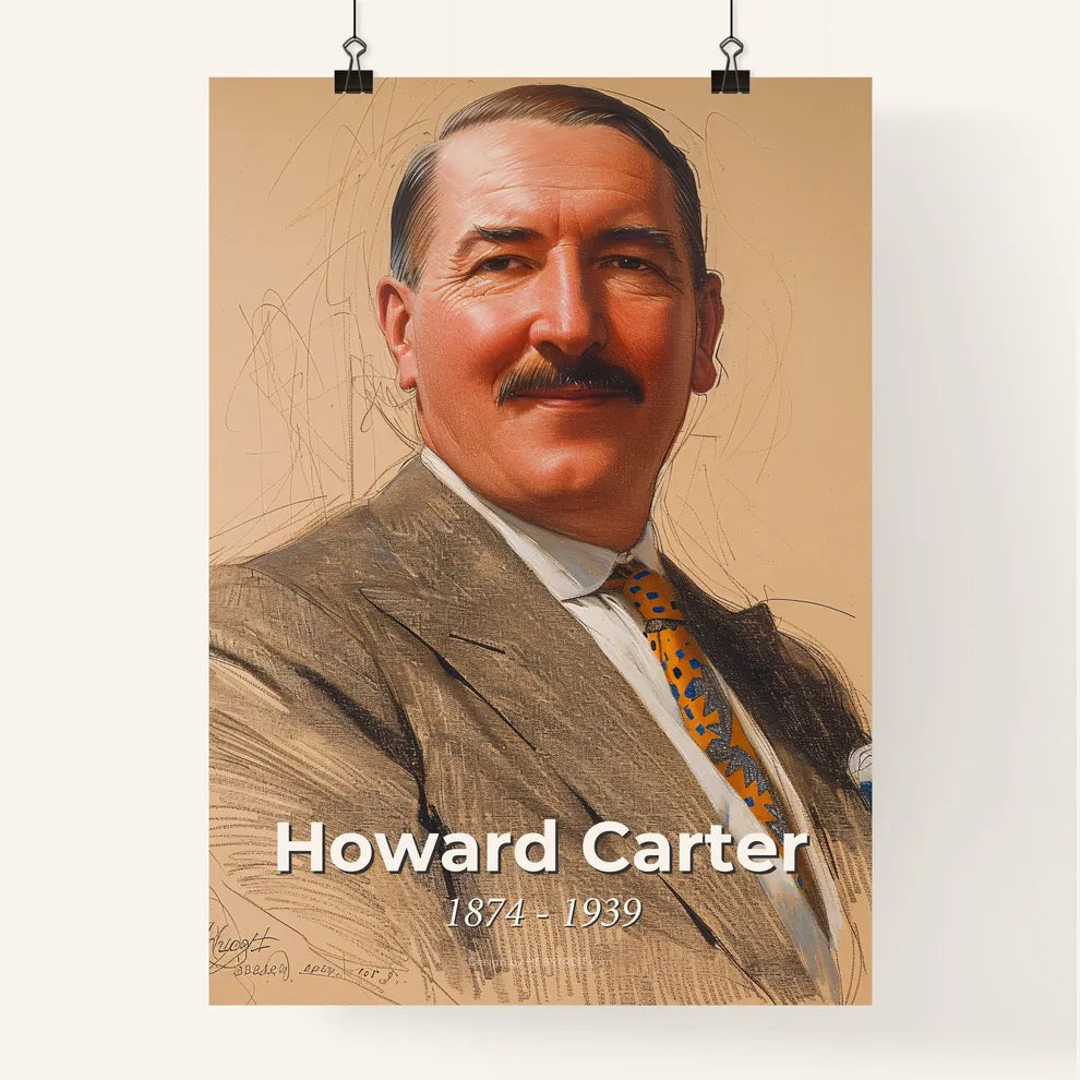 Elegant Contemporary Portrait of Howard Carter Poster