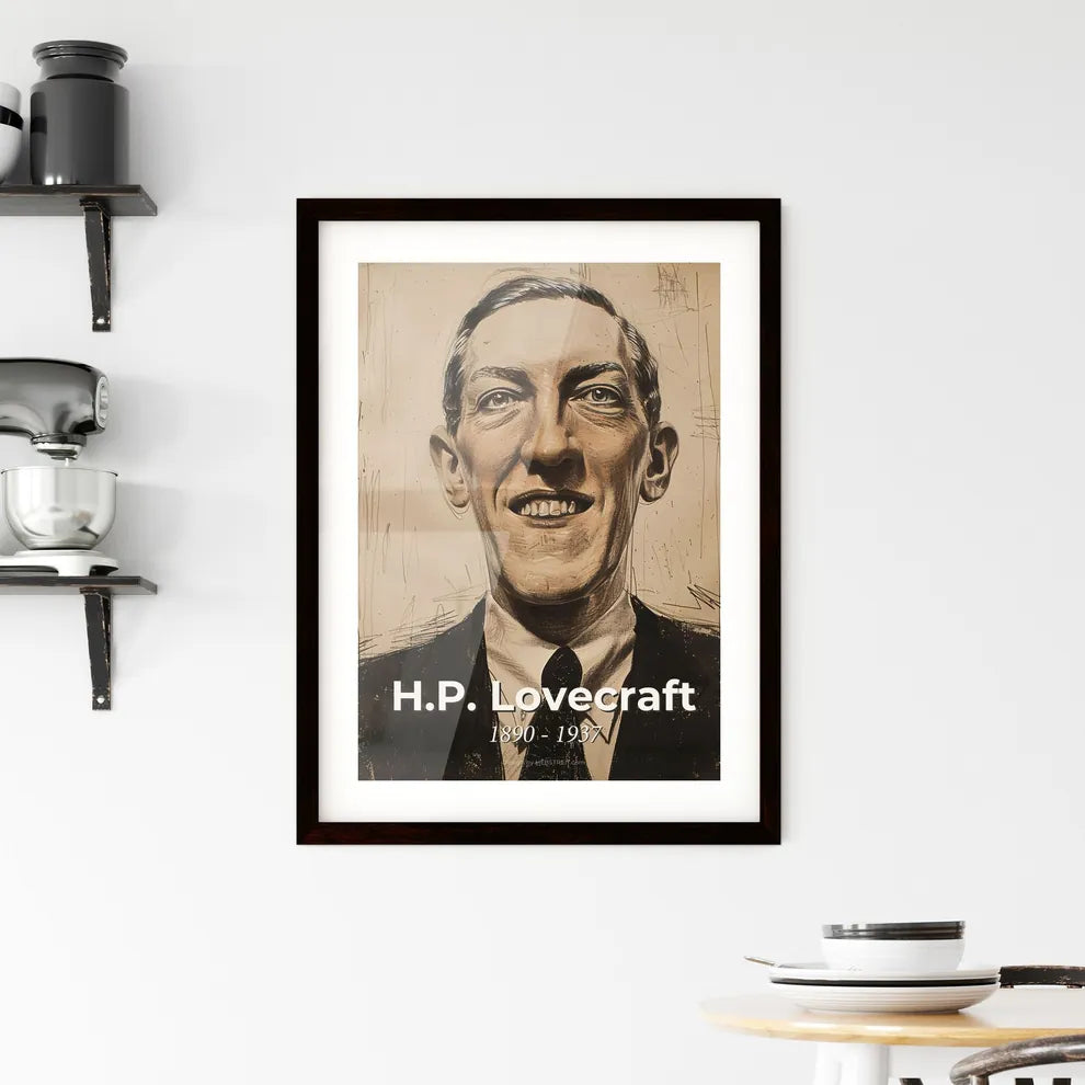 Whimsical Portrait of H.P. Lovecraft Hangings