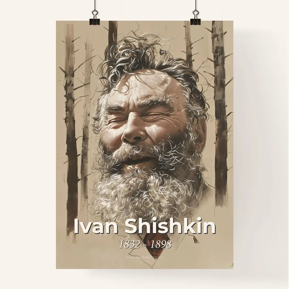 Elegant Contemporary Portrait Inspired by Ivan Shishkin Poster