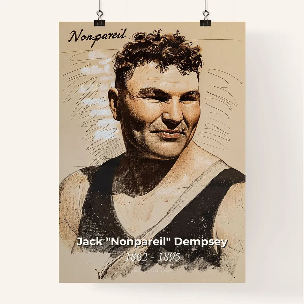 Radiant Portrait of Jack Dempsey Poster