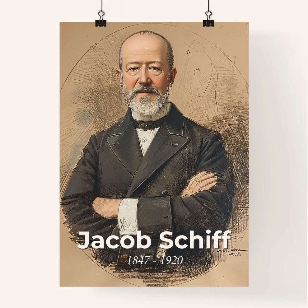 Elegant Portrait of Jacob Schiff (1847 Poster
