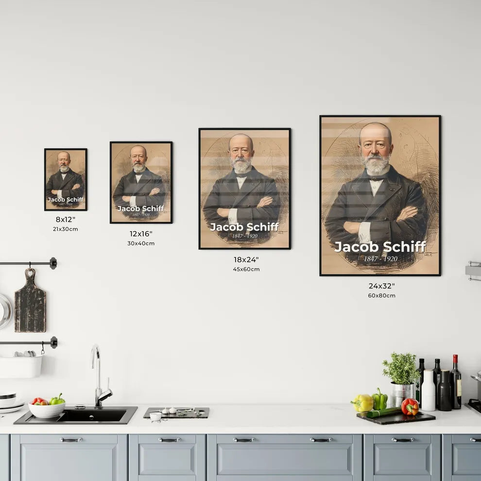 Elegant Portrait of Jacob Schiff (1847 Size Chart