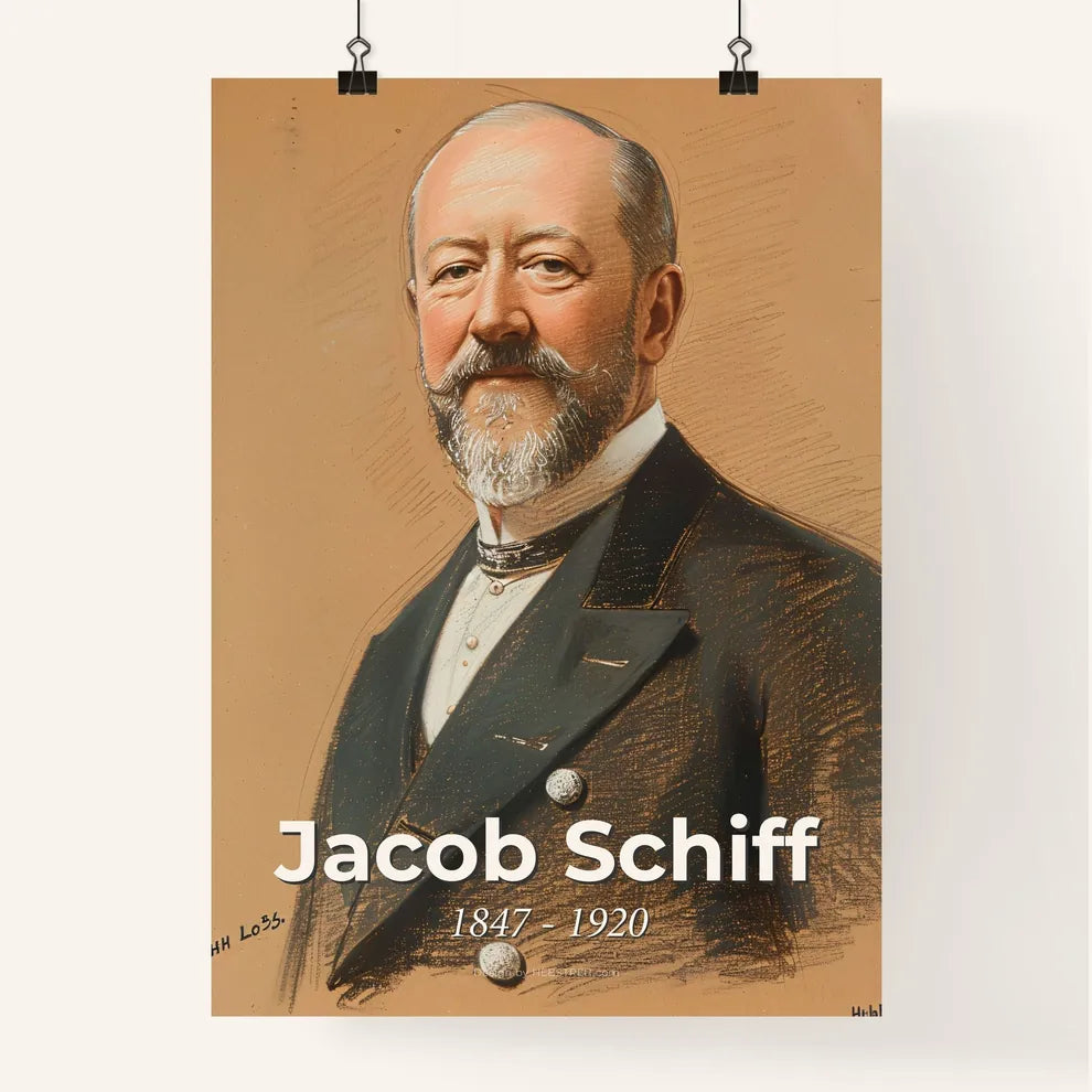 Captivating Portrait of Jacob Schiff (1847 Poster