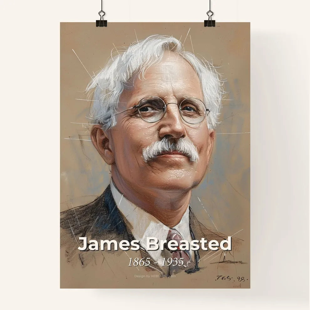Elegant Contemporary Portrait of James Breasted Poster