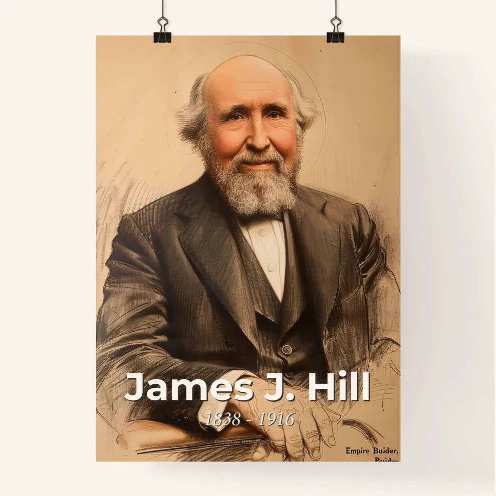 Captivating Portrait of James J. Hill Poster