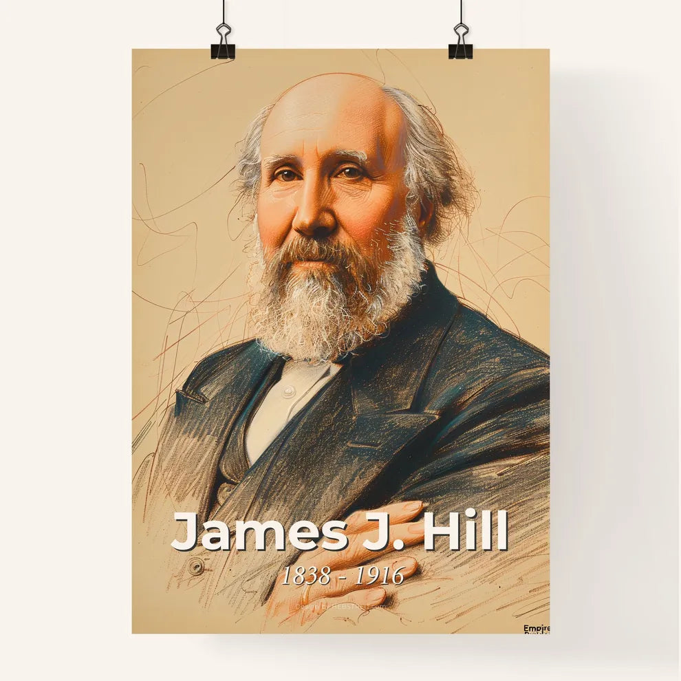 Evocative Portrait of James J. Hill Poster