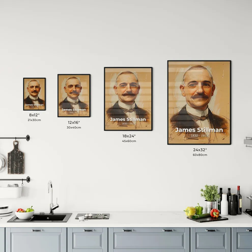 Captivating Modern Portrait of James Stillman Size Chart