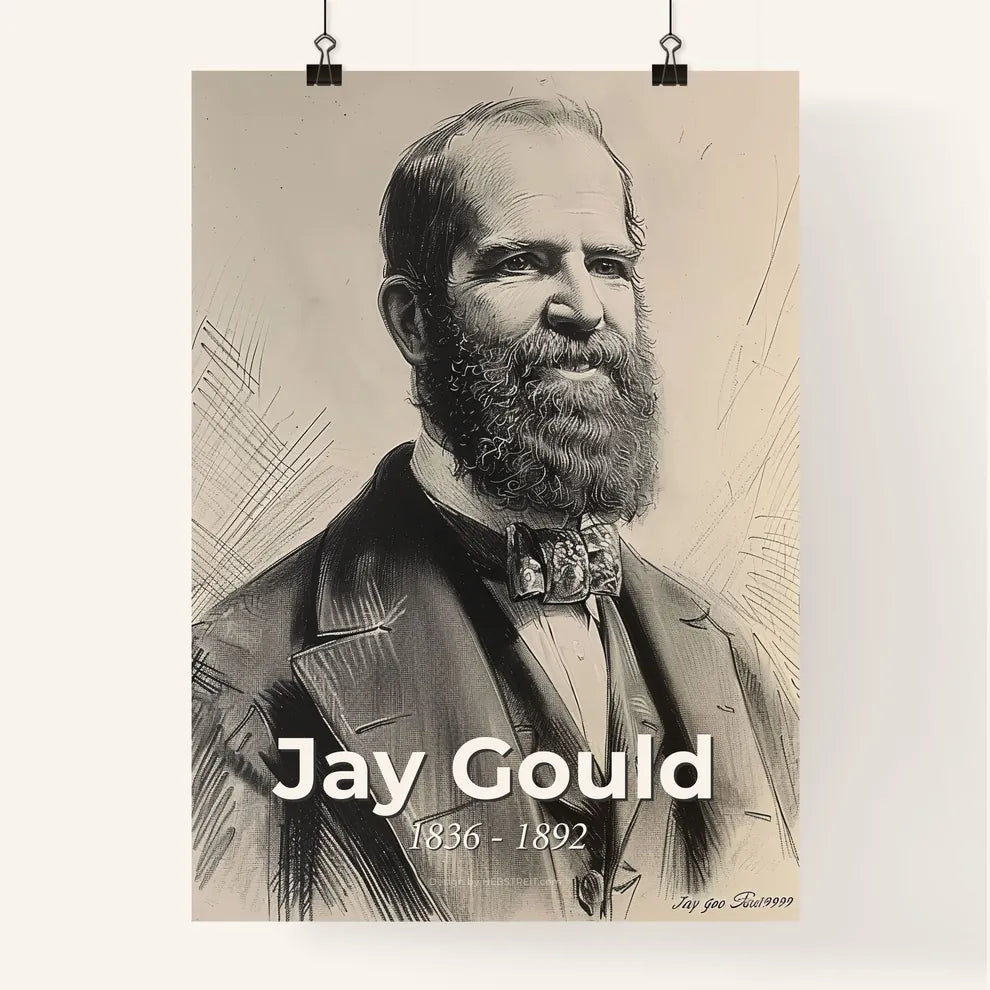 Elegant Portrait of Jay Gould Poster