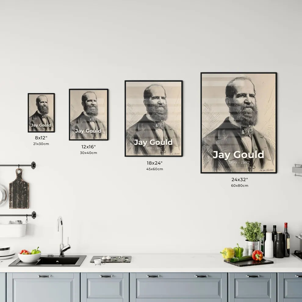 Elegant Portrait of Jay Gould Size Chart