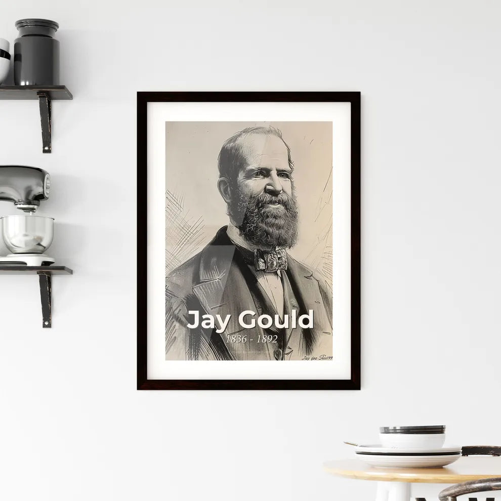Elegant Portrait of Jay Gould Hangings