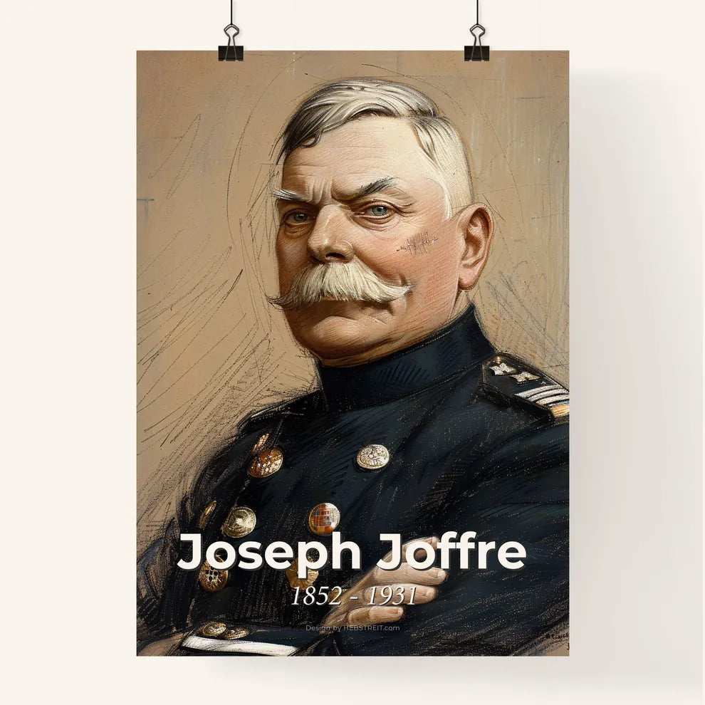Charming Portrait of General Joseph Joffre Poster