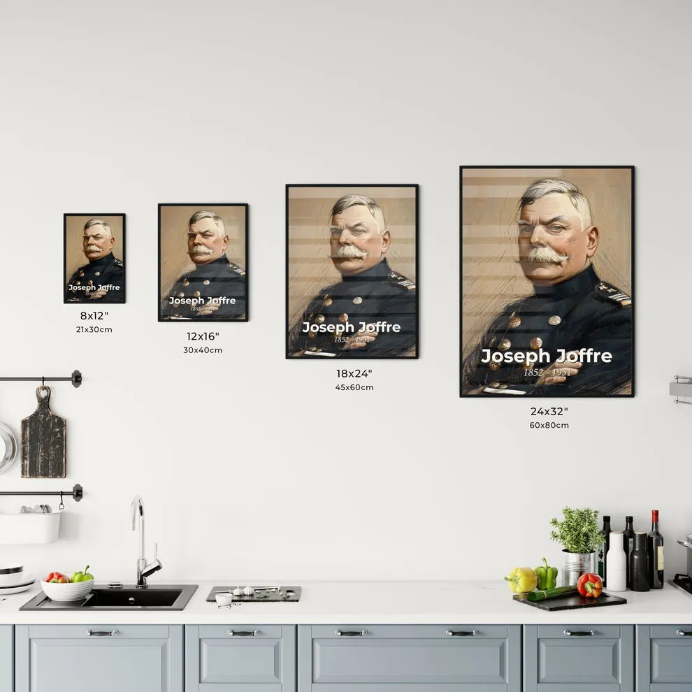 Charming Portrait of General Joseph Joffre Size Chart