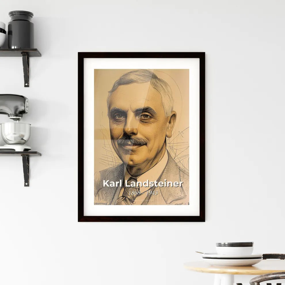 Elegant Portrait of Karl Landsteiner Hangings