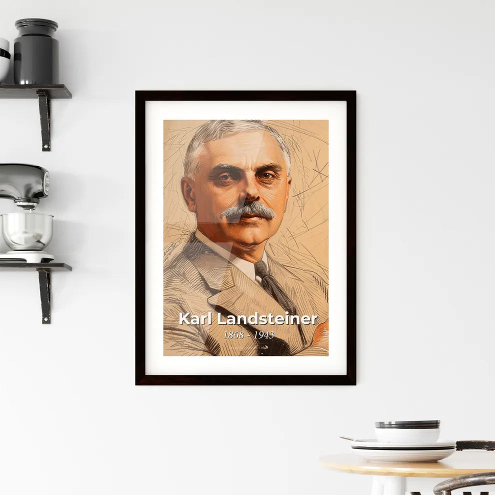 Elegant Portrait of Karl Landsteiner Hangings