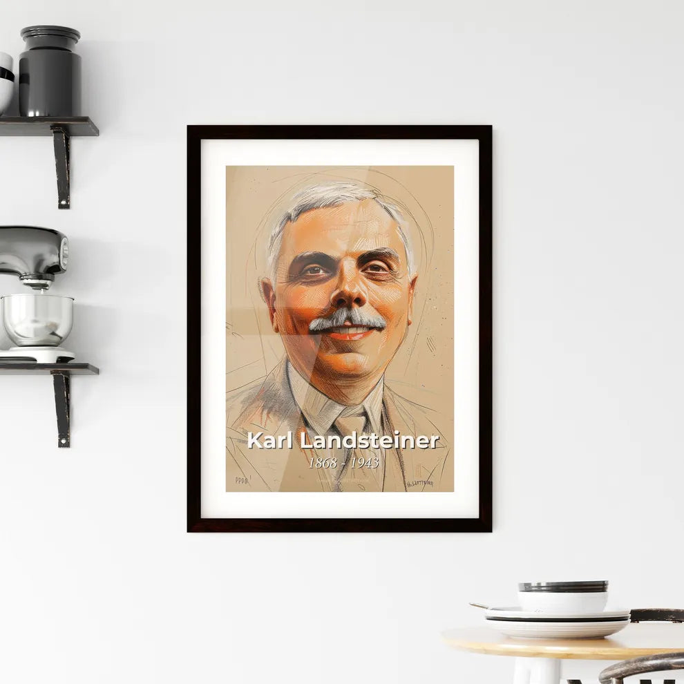 Elegant Portrait of Karl Landsteiner Hangings