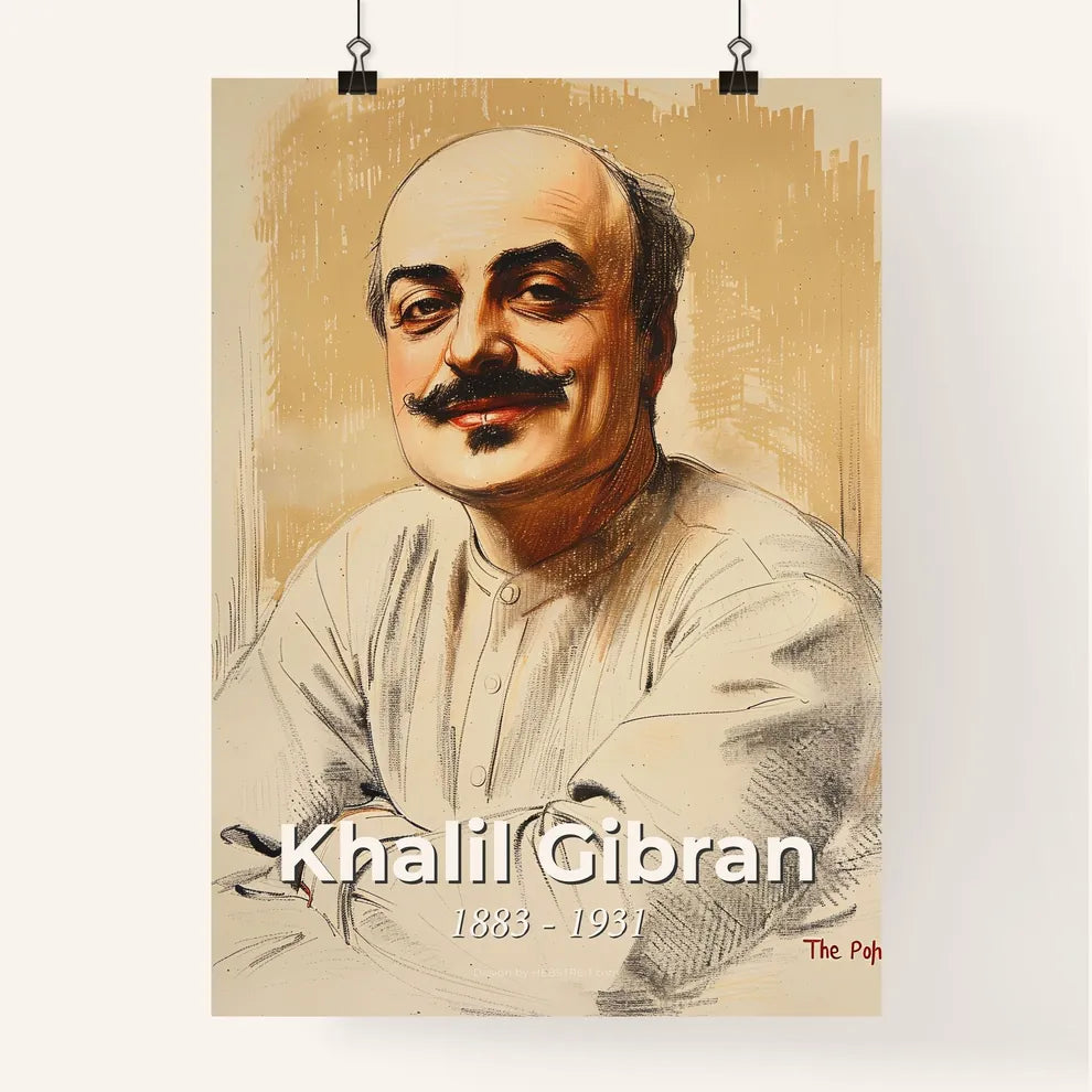 Captivating Khalil Gibran Portrait Poster