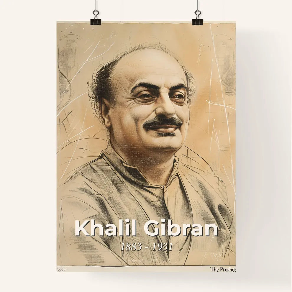 Ethereal Portrait of Khalil Gibran Poster