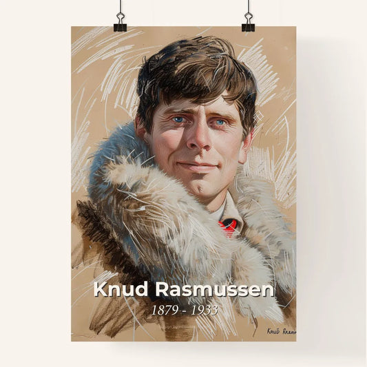 Elegant Portrait of Knud Rasmussen: Arctic Explorer Poster