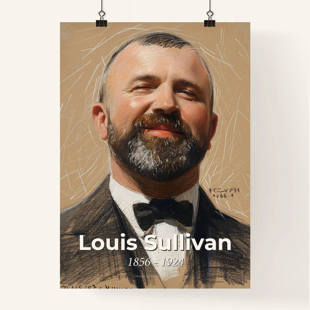 Dynamic Portrait of Louis Sullivan Poster