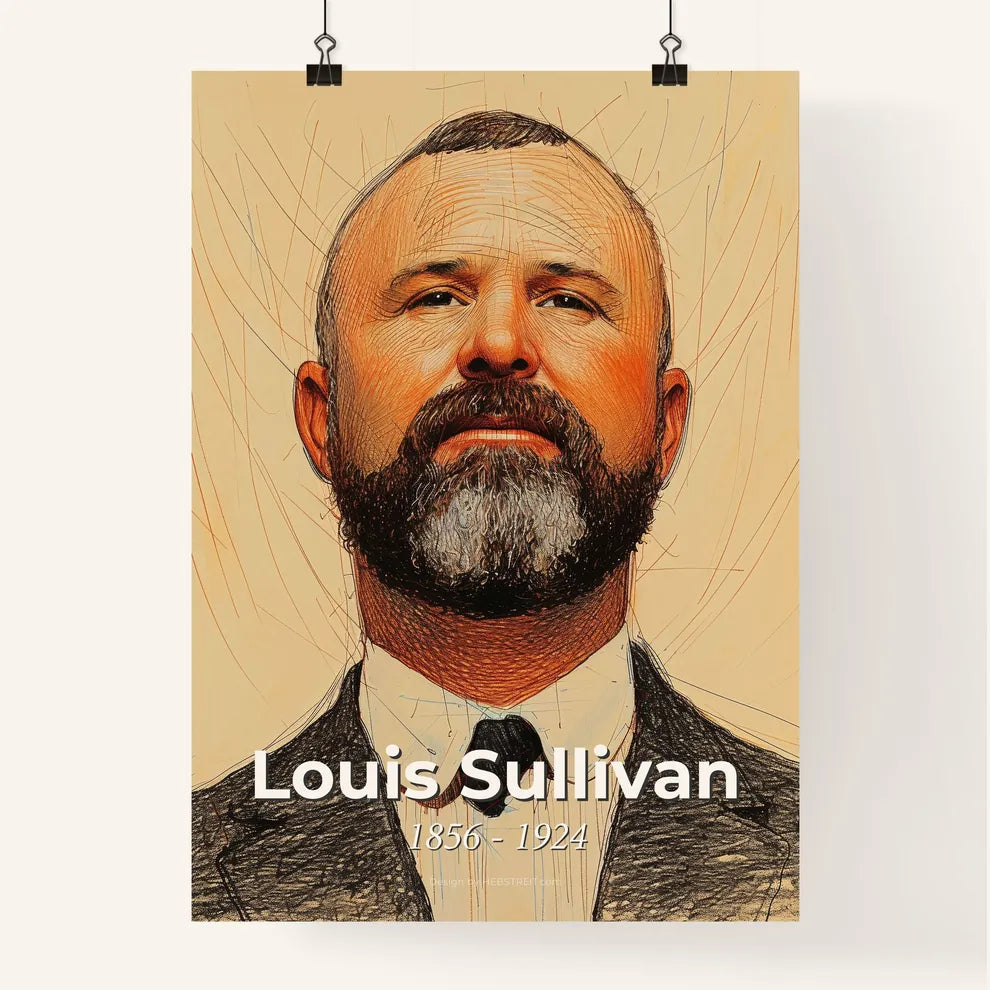 Elegant Portrait of Louis Sullivan Poster