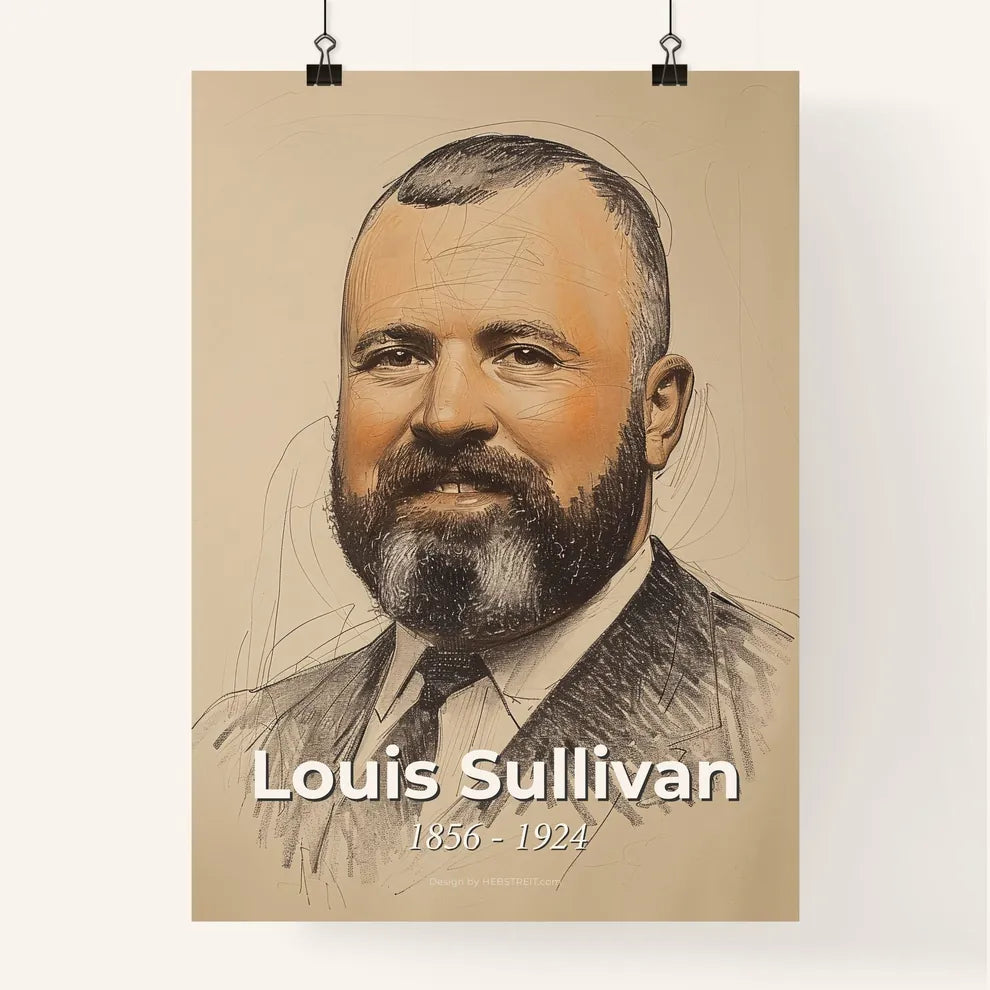 Elegant Portrait of Louis Sullivan Poster
