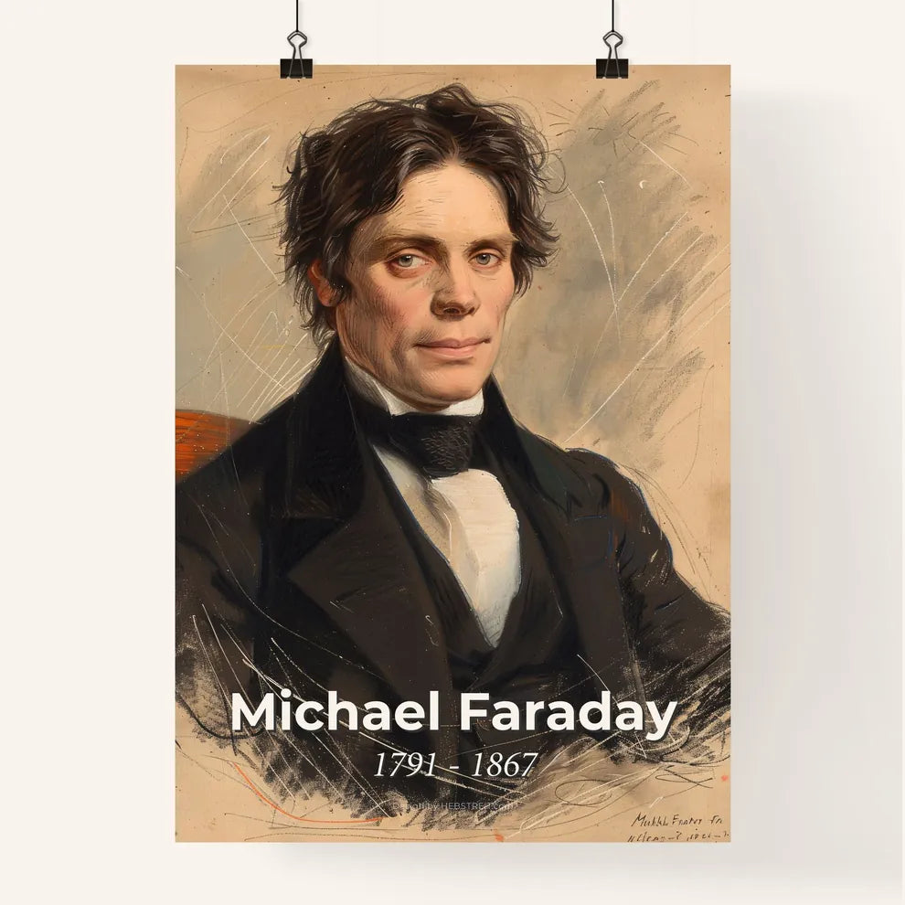 Elegant Portrait of Michael Faraday Poster