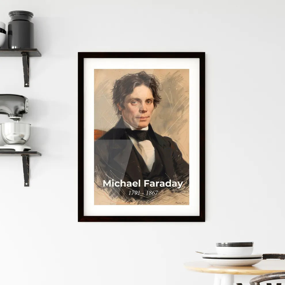 Elegant Portrait of Michael Faraday Hangings