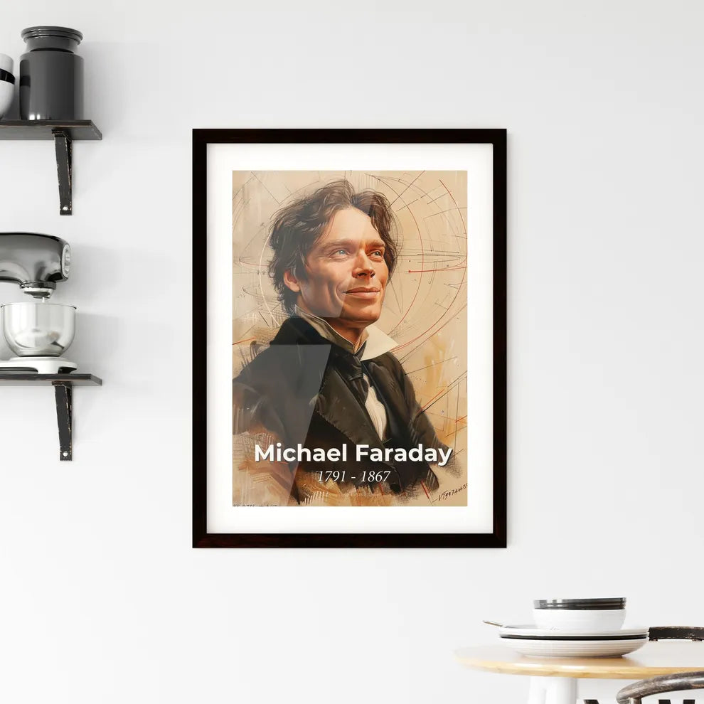 Elegant Portrait of Michael Faraday Hangings