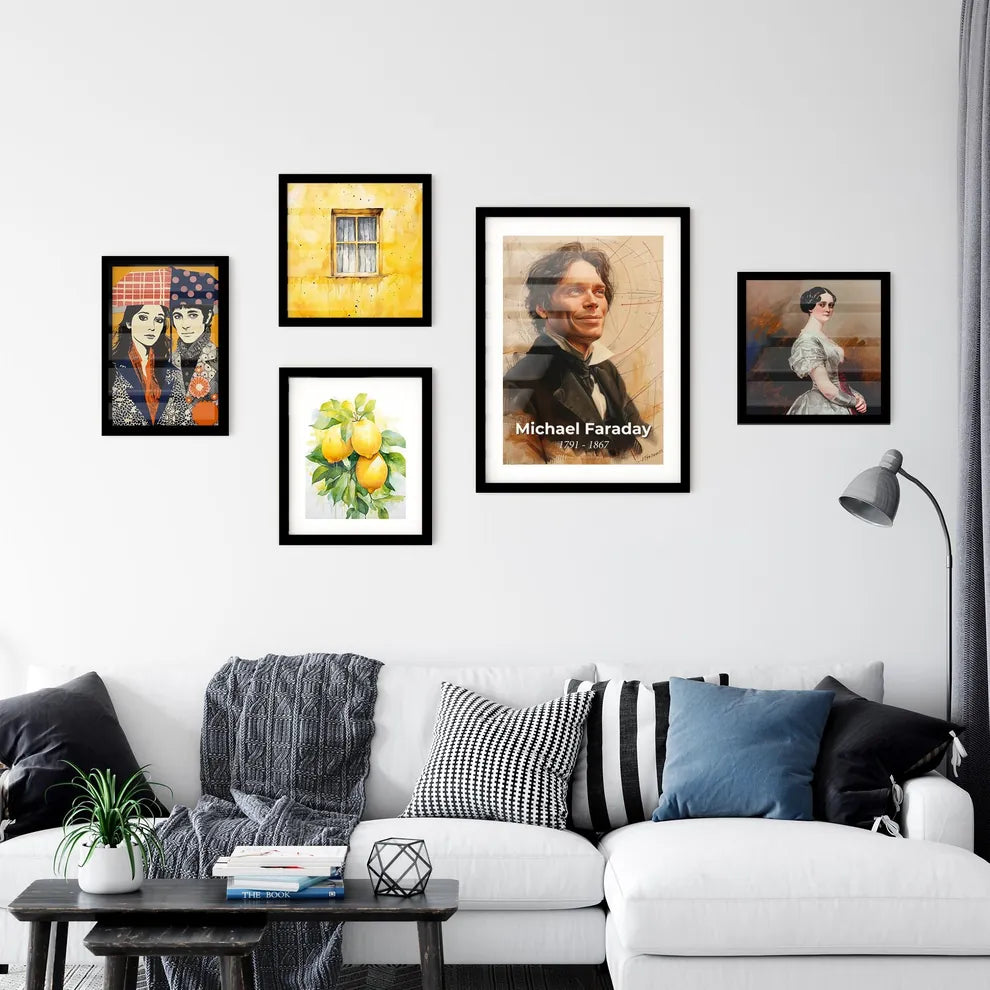 Elegant Portrait of Michael Faraday Wall Art
