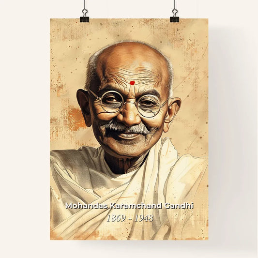 Radiant Portrait of Gandhi Poster