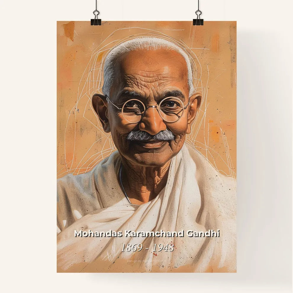 Radiant Tribute to Gandhi Poster