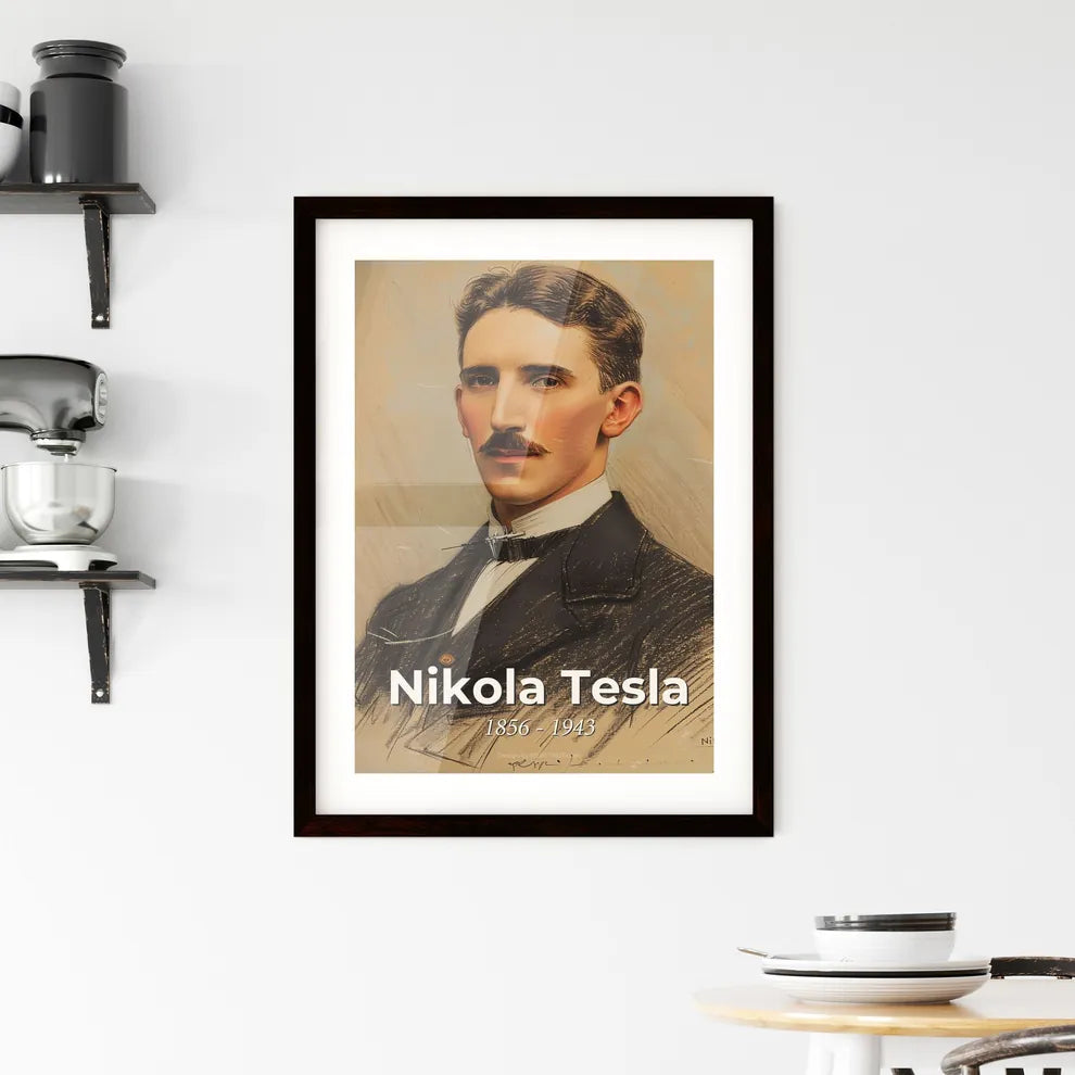 Captivating Portrait of Nikola Tesla Hangings